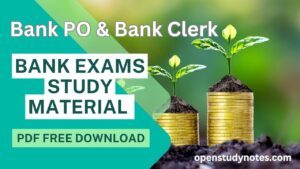 Bank Exams Study Material PDF Free Download