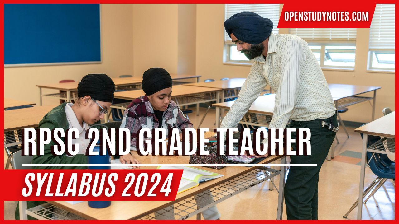 Rajasthan 2nd Grade Teacher Vacancy Syllabus 2024