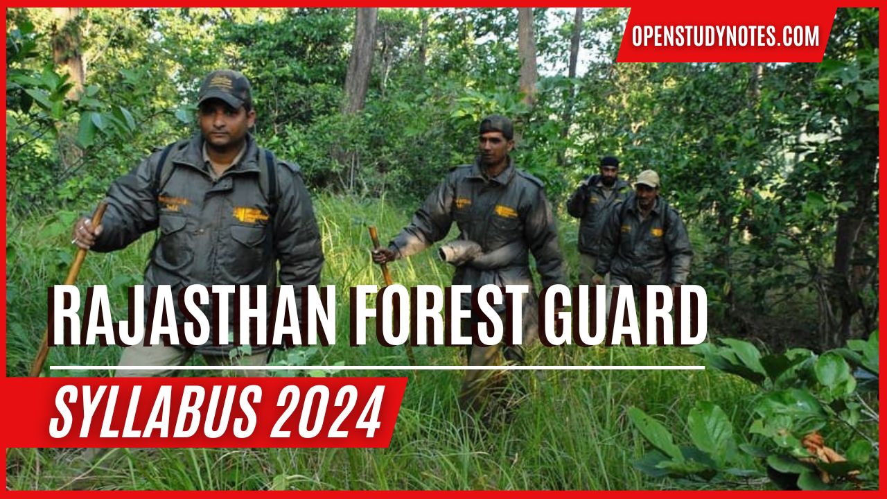 Rajasthan Forest Guard Syllabus 2024