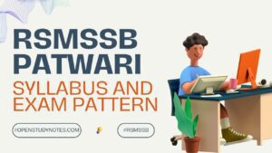 Rajasthan Patwari Syllabus 2024 and Exam Pattern PDF Download