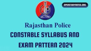 Rajasthan Police Constable Syllabus 2024: Your Complete Guide