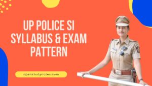 UP Police SI Syllabus & Exam Pattern