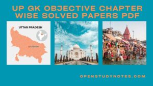 UP GK Objective Chapter Wise Solved Papers PDF