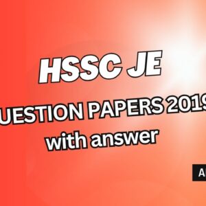 HSSC Junior Engineer Question Papers 2019