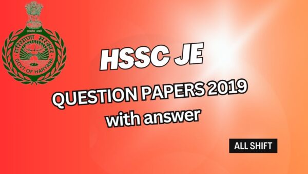 HSSC Junior Engineer Question Papers 2019