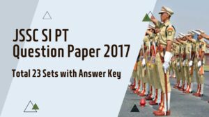 Jssc SI PT question paper