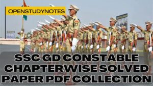 SSC GD Constable Chapterwise Solved Paper PDF Collection