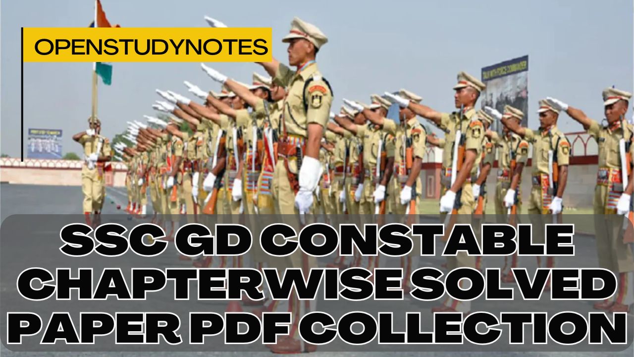 SSC GD Constable Chapterwise Solved Paper PDF Collection