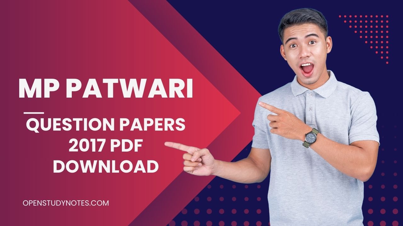 MP Patwari 2017 Question Papers PDF Download
