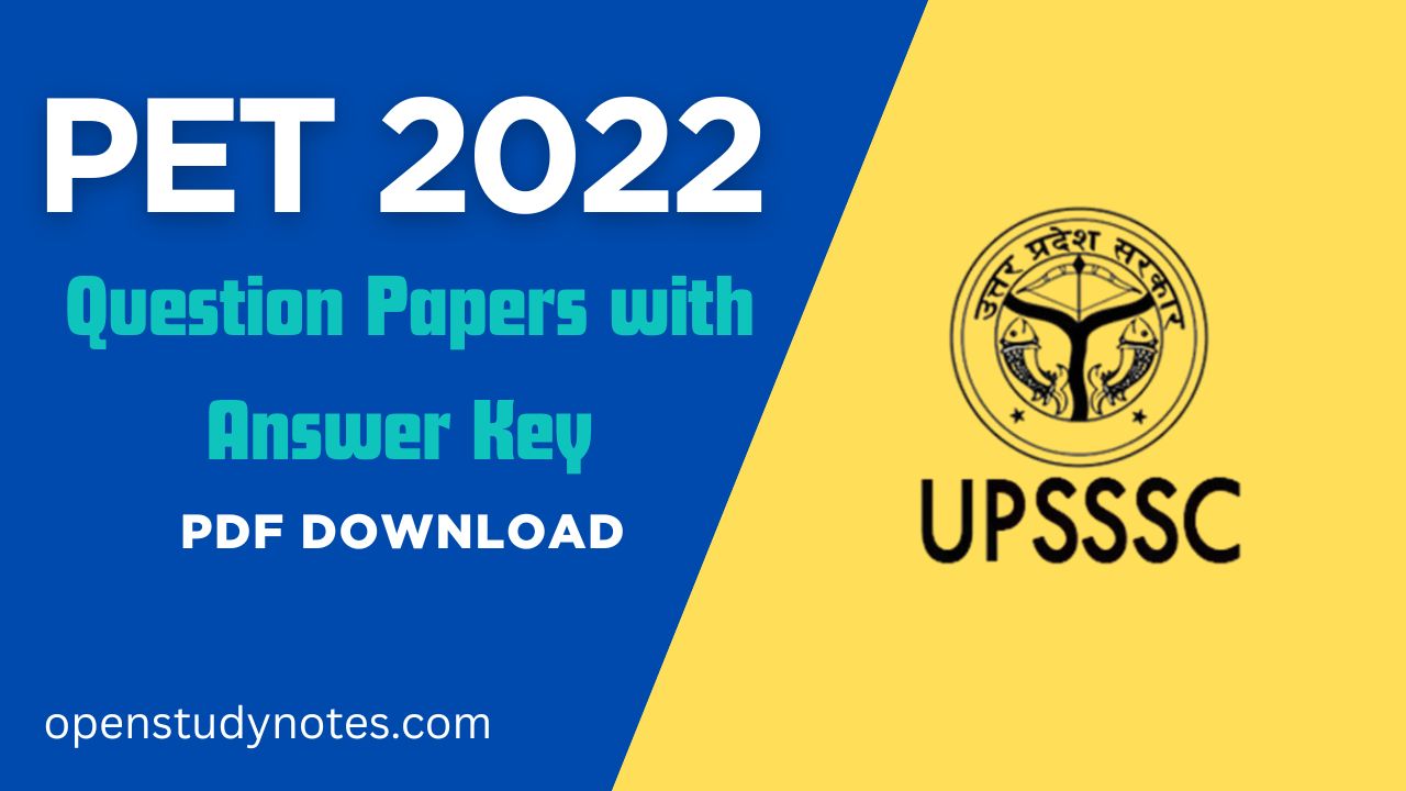 PET 2022 Question Papers with Answer Key PDF – All Shifts Download